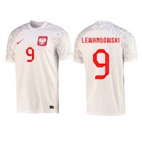 Camiseta Polonia Robert Lewandowski #9 Primera Equipación Mundial 2022 manga corta